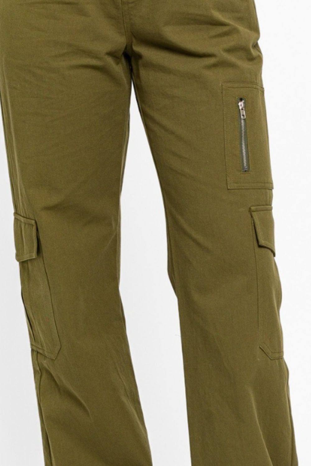 LE LIS High Waisted Wide Leg Cargo Pants with Pockets