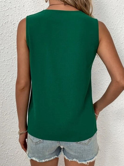 Lace Detail V-Neck Tank