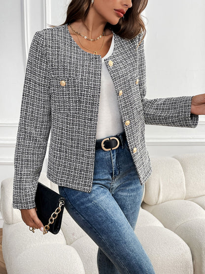 Plaid Long Sleeve Outerwear