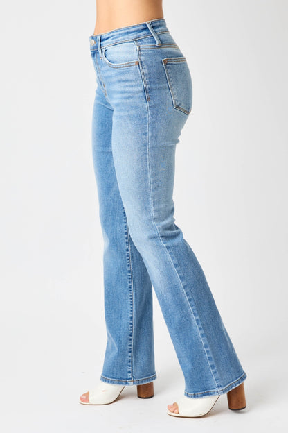 Mid-Rise Waist Straight Jeans